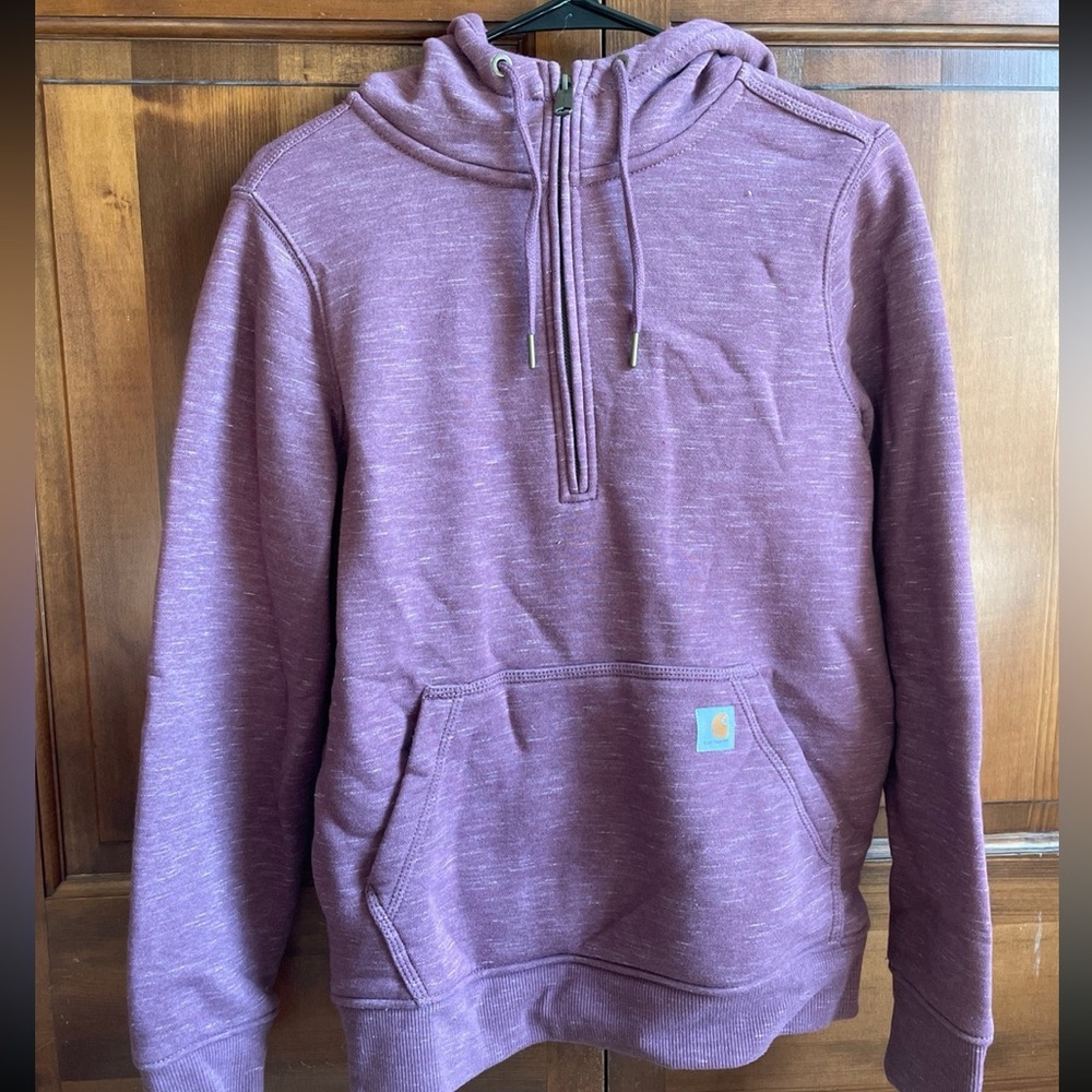 Women’s carhartt quarter zip hoodie.